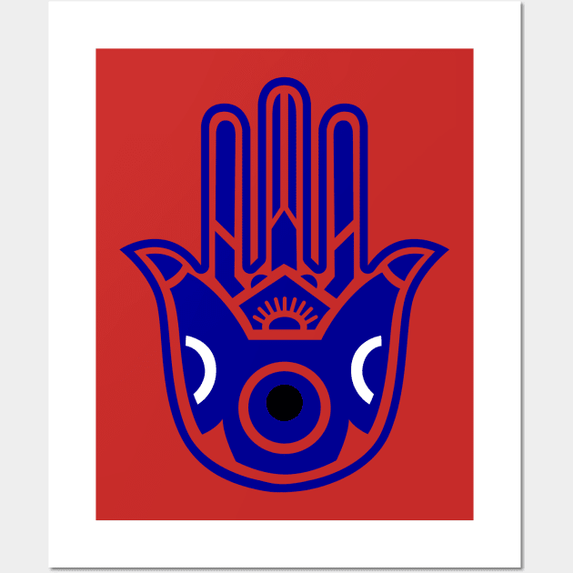 Hamsa with the Evil eye Wall Art by holidaystore